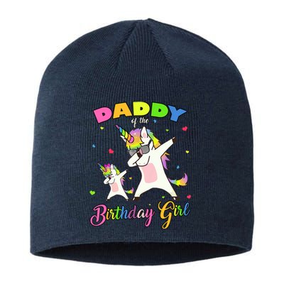 Daddy of the Birthday Girl Dabbing Unicorn Princess and Dad Sustainable Beanie