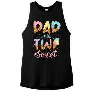 Dad of the Two Sweet Birthday Ice Cream Ladies PosiCharge Tri-Blend Wicking Tank