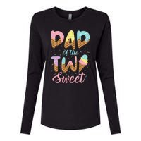 Dad of the Two Sweet Birthday Ice Cream Womens Cotton Relaxed Long Sleeve T-Shirt