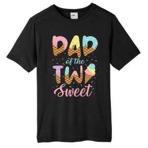 Dad of the Two Sweet Birthday Ice Cream Tall Fusion ChromaSoft Performance T-Shirt