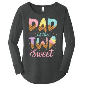 Dad of the Two Sweet Birthday Ice Cream Women's Perfect Tri Tunic Long Sleeve Shirt