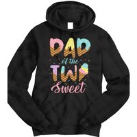 Dad of the Two Sweet Birthday Ice Cream Tie Dye Hoodie