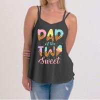 Dad of the Two Sweet Birthday Ice Cream Women's Strappy Tank