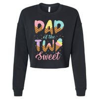 Dad of the Two Sweet Birthday Ice Cream Cropped Pullover Crew