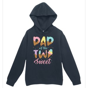 Dad of the Two Sweet Birthday Ice Cream Urban Pullover Hoodie