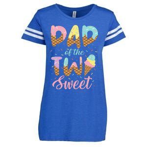 Dad of the Two Sweet Birthday Ice Cream Enza Ladies Jersey Football T-Shirt