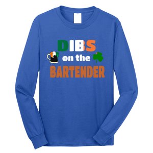 Dibs On The Bartender Cute Gift Funny St Patricks Day Ing Meaningful Gift Long Sleeve Shirt