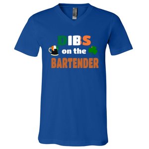 Dibs On The Bartender Cute Gift Funny St Patricks Day Ing Meaningful Gift V-Neck T-Shirt