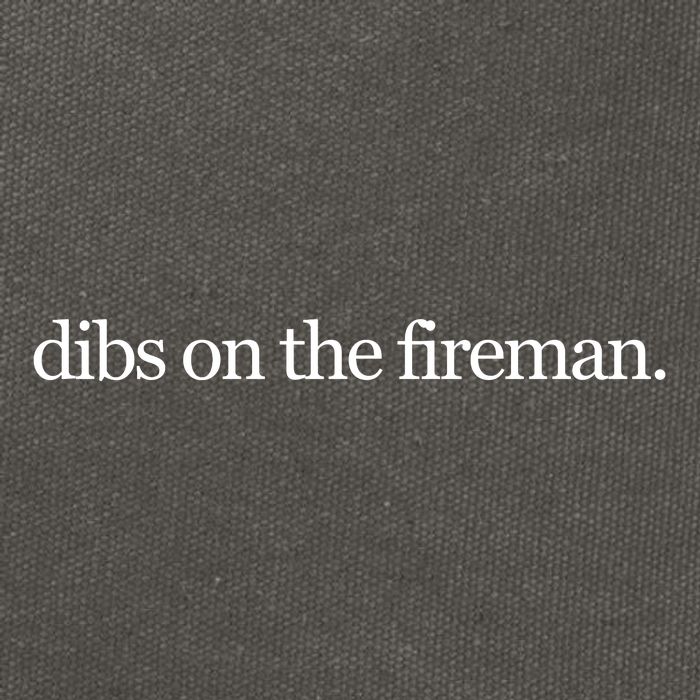 Dibs On The Fireman Cotton Canvas Backpack