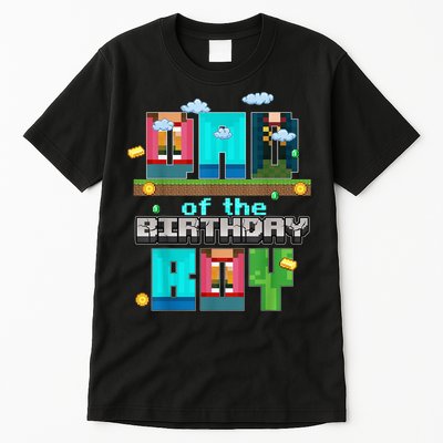 Dad Of The Birthday Boy Video Game Pixel Tall T-Shirt