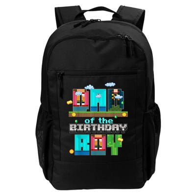 Dad Of The Birthday Boy Video Game Pixel Backpack