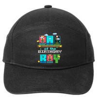 Dad Of The Birthday Boy Video Game Pixel 7-Panel Snapback Hat