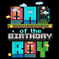 Dad Of The Birthday Boy Video Game Pixel 7-Panel Snapback Hat