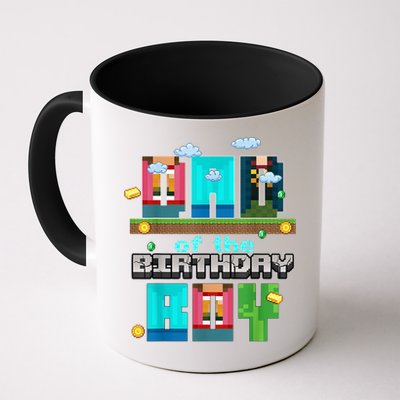 Dad Of The Birthday Boy Video Game Pixel Mug