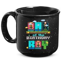 Dad Of The Birthday Boy Video Game Pixel 15oz Campfire Ceramic Mug