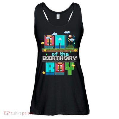 Dad Of The Birthday Boy Video Game Pixel Ladies Essential Flowy Tank