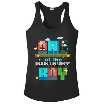 Dad Of The Birthday Boy Video Game Pixel Ladies PosiCharge Competitor Racerback Tank