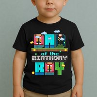 Dad Of The Birthday Boy Video Game Pixel Toddler T-Shirt