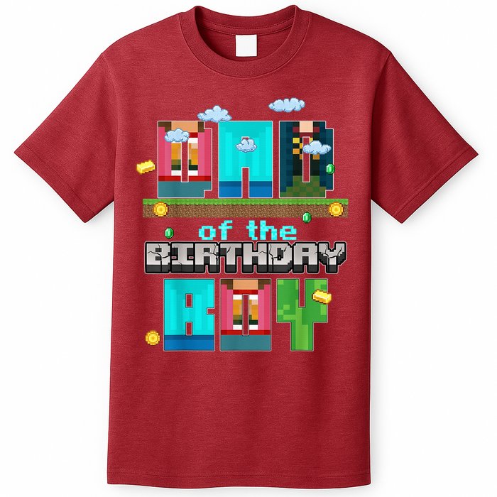 Dad Of The Birthday Boy Video Game Pixel T-Shirt