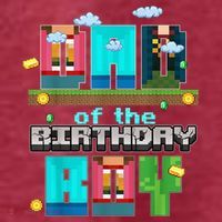 Dad Of The Birthday Boy Video Game Pixel Pom Pom 12in Knit Beanie