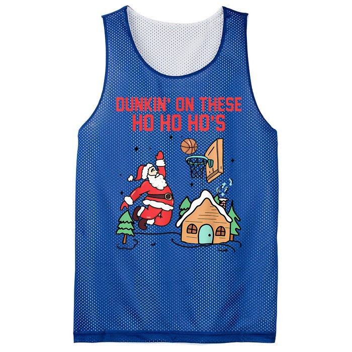 Dunkin' On These Ho Ho Ho's Christmas Quote  Mesh Reversible Basketball Jersey Tank