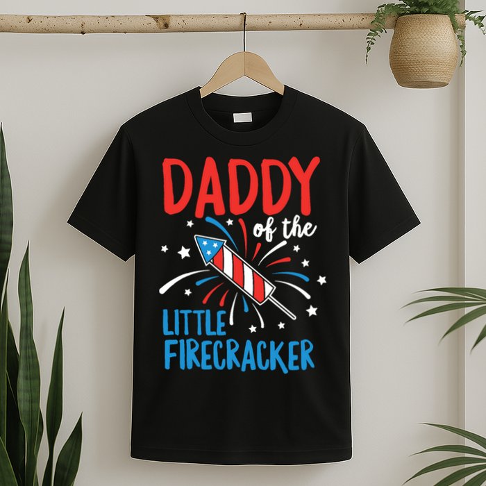 Daddy Of The Little Firecracker Pregnancy Announcement T-Shirt