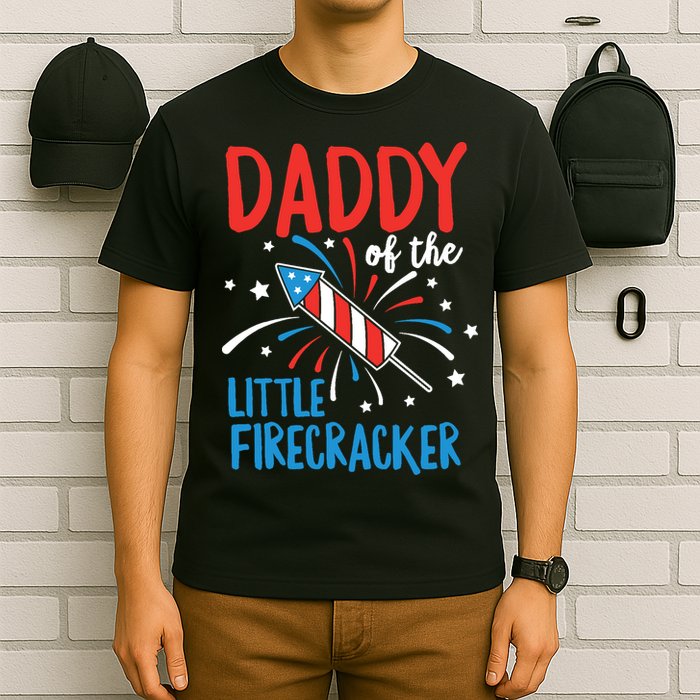 Daddy Of The Little Firecracker Pregnancy Announcement T-Shirt