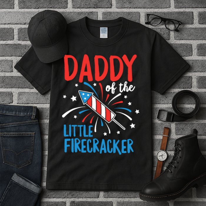 Daddy Of The Little Firecracker Pregnancy Announcement Tall T-Shirt
