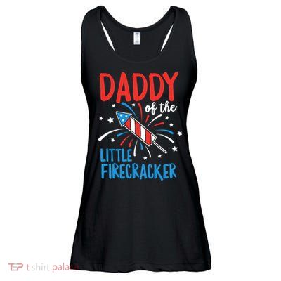Daddy Of The Little Firecracker Pregnancy Announcement Ladies Essential Flowy Tank
