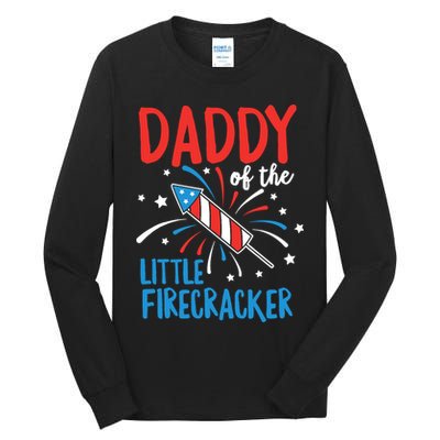 Daddy Of The Little Firecracker Pregnancy Announcement Tall Long Sleeve T-Shirt