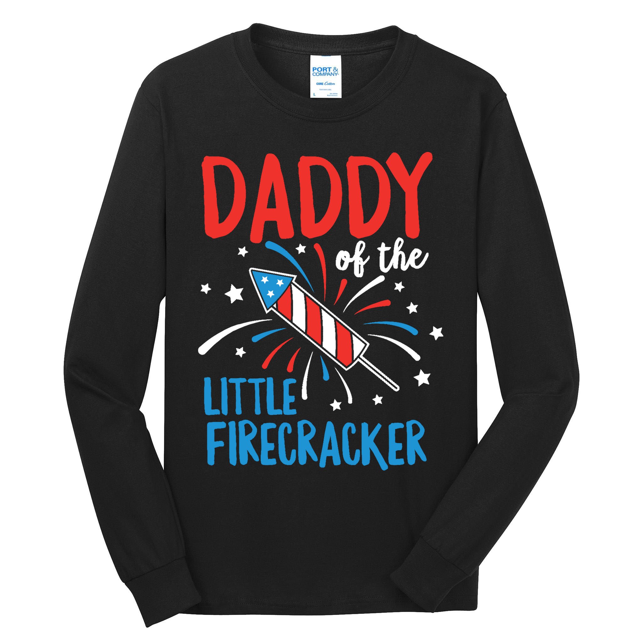 Daddy Of The Little Firecracker Pregnancy Announcement Tall Long Sleeve T-Shirt