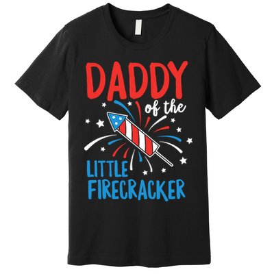 Daddy Of The Little Firecracker Pregnancy Announcement Premium T-Shirt