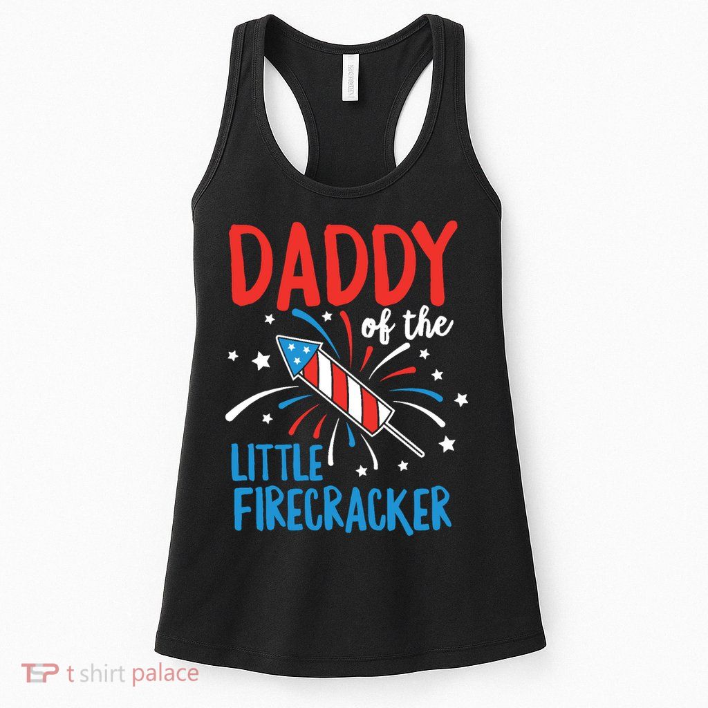 Daddy Of The Little Firecracker Pregnancy Announcement Womens Tank Top