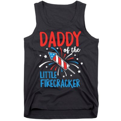 Daddy Of The Little Firecracker Pregnancy Announcement Tank Top