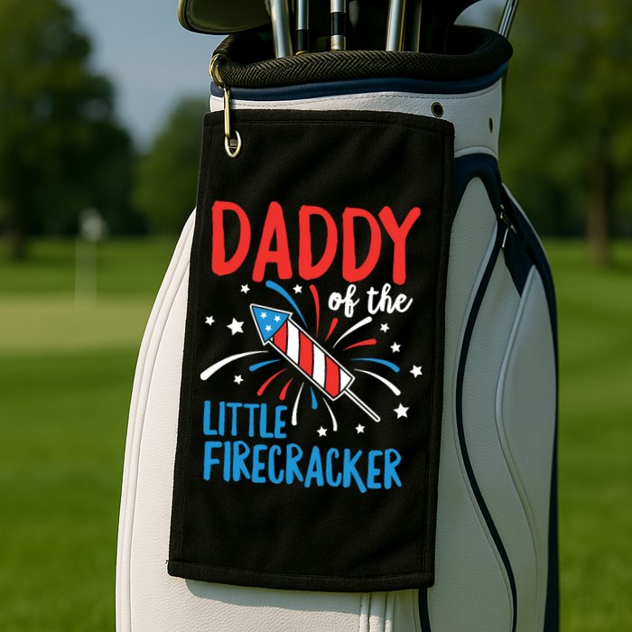 Daddy Of The Little Firecracker Pregnancy Announcement Golf Towel