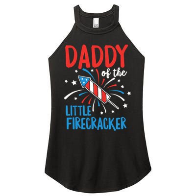Daddy Of The Little Firecracker Pregnancy Announcement Women's Perfect Tri Rocker Tank