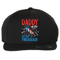 Daddy Of The Little Firecracker Pregnancy Announcement Wool Snapback Cap