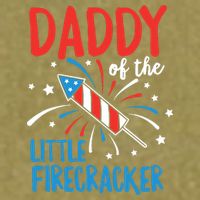 Daddy Of The Little Firecracker Pregnancy Announcement Garment-Dyed Women's Muscle Tee