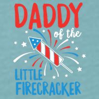 Daddy Of The Little Firecracker Pregnancy Announcement Sueded Cloud Jersey T-Shirt