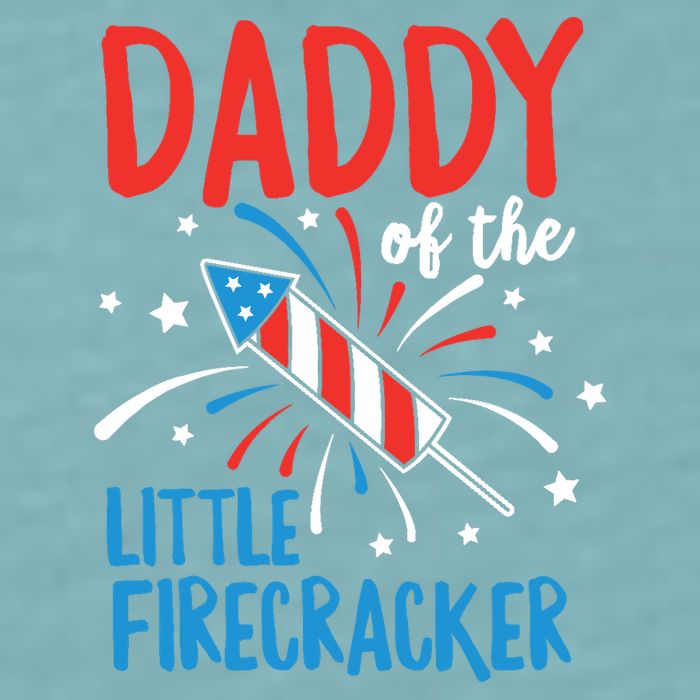 Daddy Of The Little Firecracker Pregnancy Announcement Sueded Cloud Jersey T-Shirt