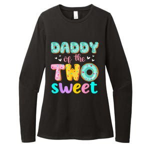 Daddy Of The Two Sweet Donut Birthday Family Theme Womens CVC Long Sleeve Shirt