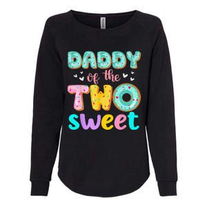 Daddy Of The Two Sweet Donut Birthday Family Theme Womens California Wash Sweatshirt