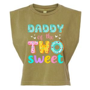 Daddy Of The Two Sweet Donut Birthday Family Theme Garment-Dyed Women's Muscle Tee