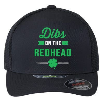 Dibs On The Redhead For St Patricks Day Party Flexfit Unipanel Trucker Cap