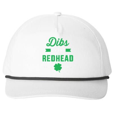 Dibs On The Redhead For St Patricks Day Party Snapback Five-Panel Rope Hat