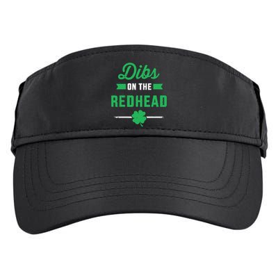 Dibs On The Redhead For St Patricks Day Party Adult Drive Performance Visor