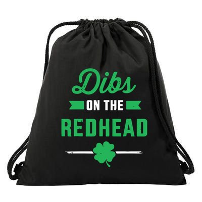 Dibs On The Redhead For St Patricks Day Party Drawstring Bag