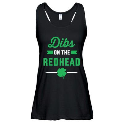 Dibs On The Redhead For St Patricks Day Party Ladies Essential Flowy Tank
