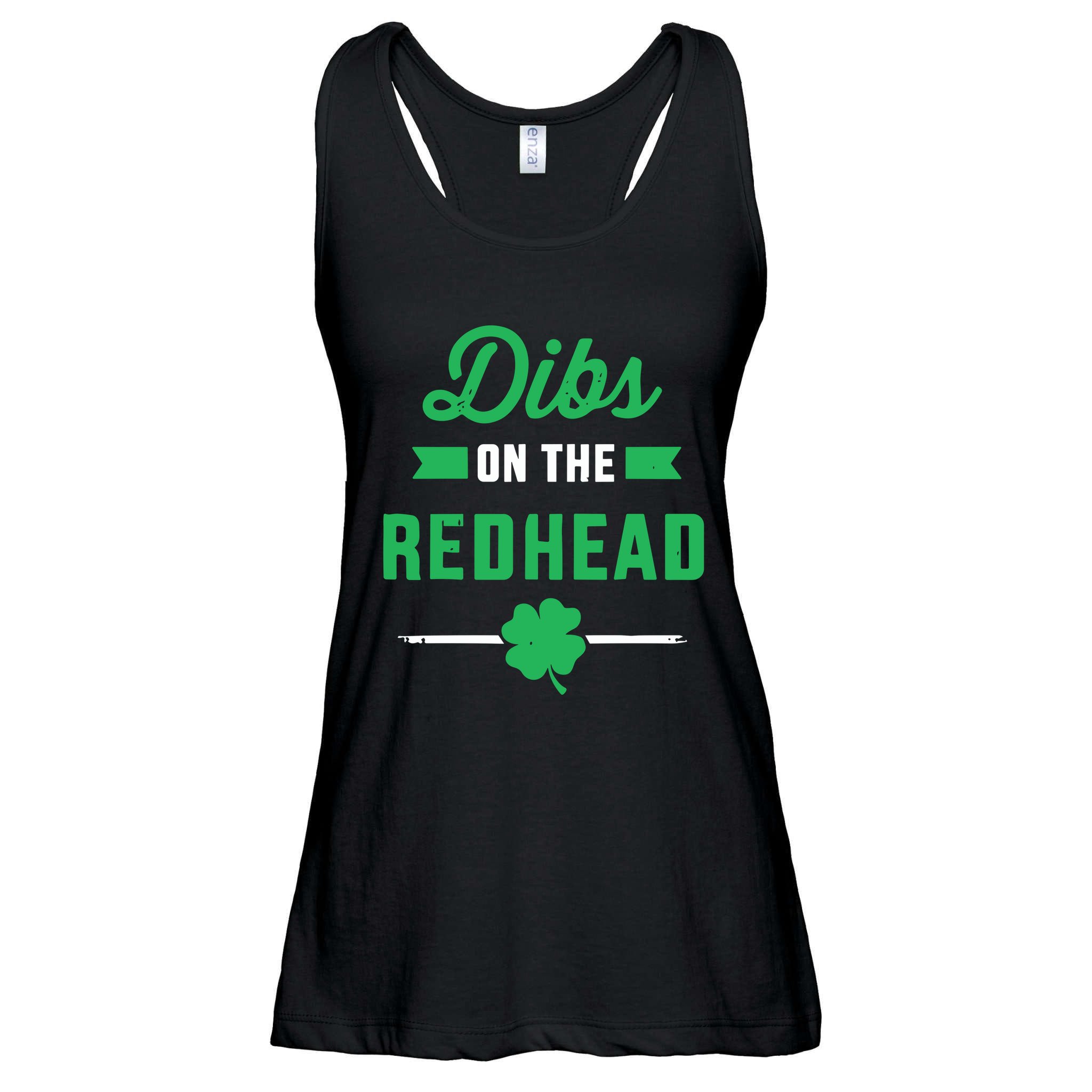 Dibs On The Redhead For St Patricks Day Party Ladies Essential Flowy Tank