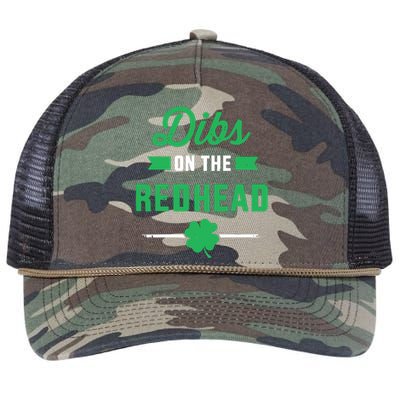 Dibs On The Redhead For St Patricks Day Party Retro Rope Trucker Hat Cap